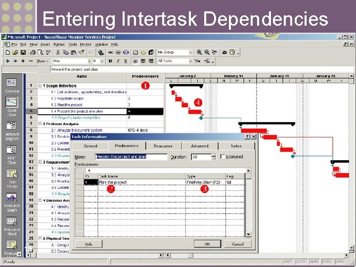 Entering Intertask Dependencies 19 