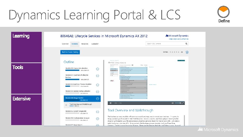 Dynamics Learning Portal & LCS 