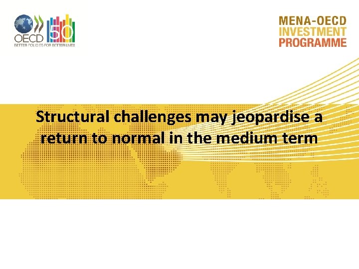 Structural challenges may jeopardise a return to normal in the medium term 