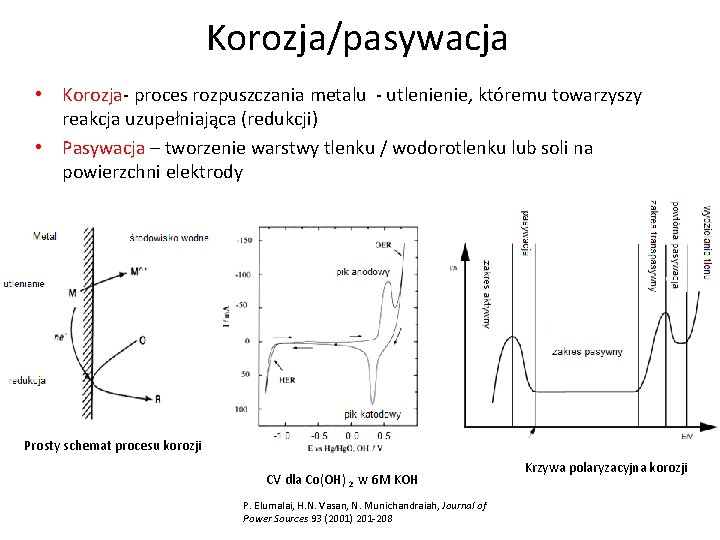 Korozja/pasywacja • Korozja- proces rozpuszczania metalu - utlenienie, któremu towarzyszy reakcja uzupełniająca (redukcji) •