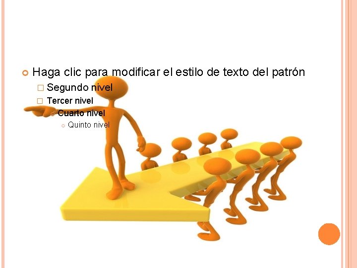  Haga clic para modificar el estilo de texto del patrón � Segundo nivel