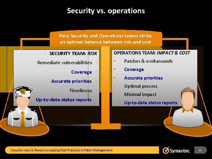 Security vs. operations Help Security and Operations teams strike an optimal balance between risk