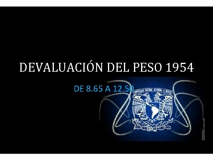 DEVALUACIÓN DEL PESO 1954 DE 8. 65 A 12. 50 