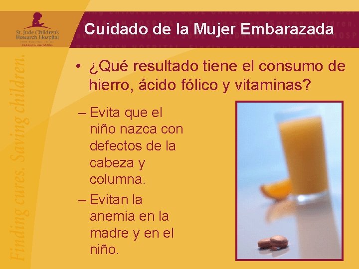 Cuidado de la Mujer Embarazada • ¿Qué resultado tiene el consumo de hierro, ácido