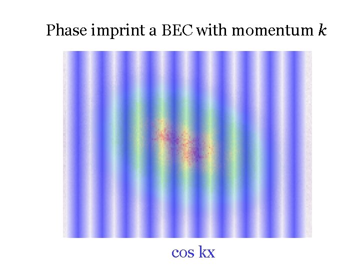 Phase imprint a BEC with momentum k cos kx 