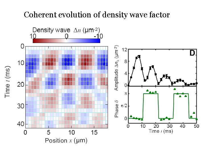 Coherent evolution of density wave factor 