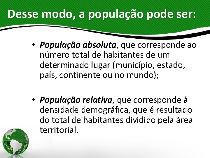 Tema Populao Conceitos Demogrficos Observe Entender a configurao