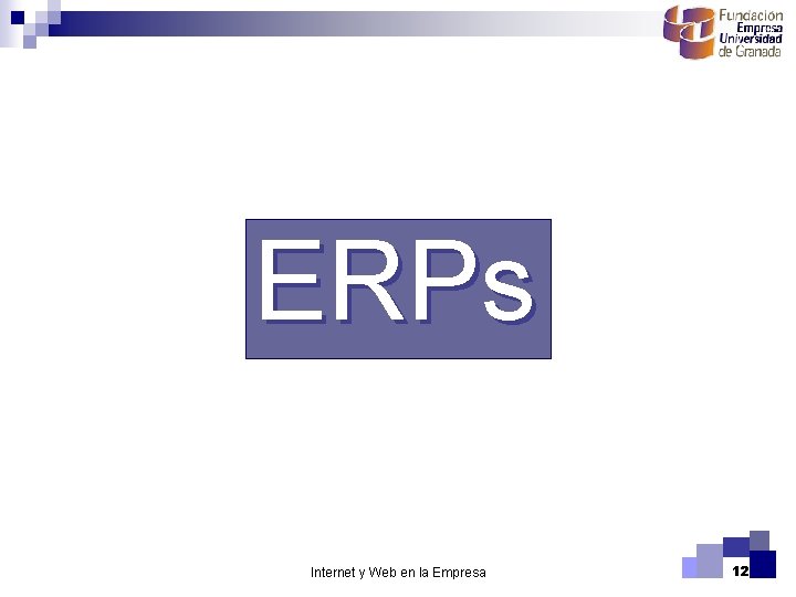 ERPs Internet y Web en la Empresa 12 
