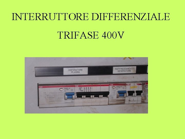 INTERRUTTORE DIFFERENZIALE TRIFASE 400 V 