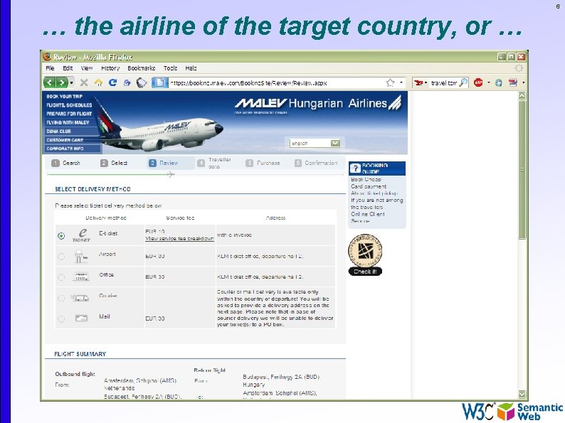 6 … the airline of the target country, or … 