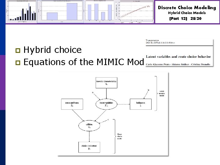 Discrete Choice Modeling Hybrid Choice Models [Part 13] Hybrid choice p Equations of the