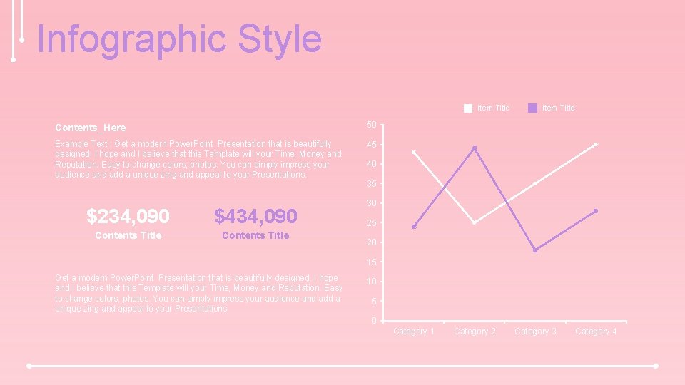 Infographic Style Item Title Contents_Here 50 Example Text : Get a modern Power. Point