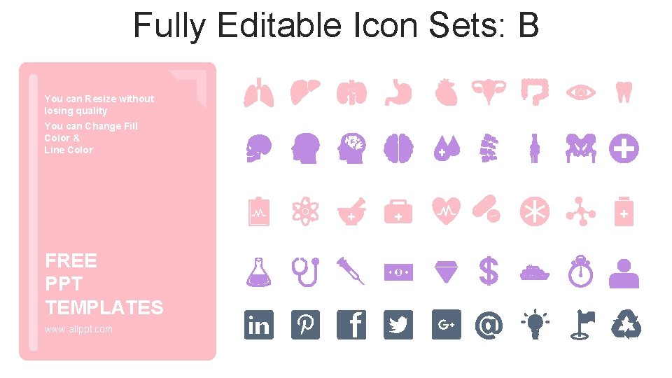 Fully Editable Icon Sets: B You can Resize without losing quality You can Change