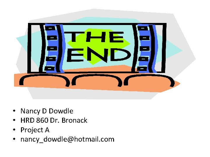  • • Nancy D Dowdle HRD 860 Dr. Bronack Project A nancy_dowdle@hotmail. com