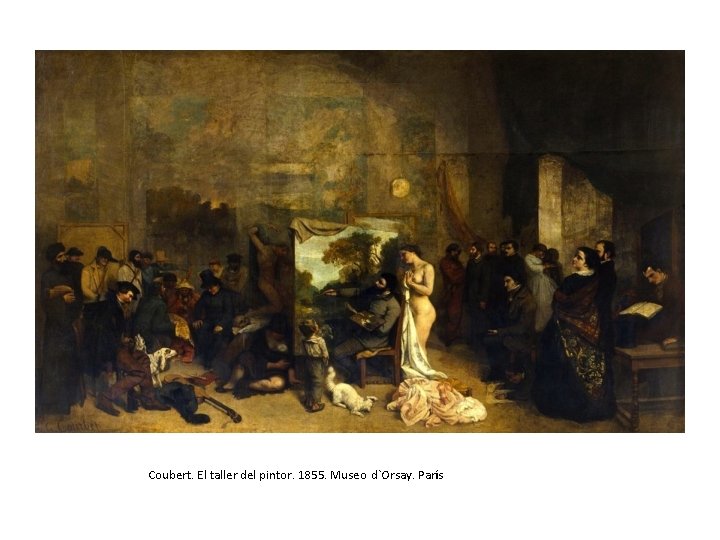 Coubert. El taller del pintor. 1855. Museo d`Orsay. París 