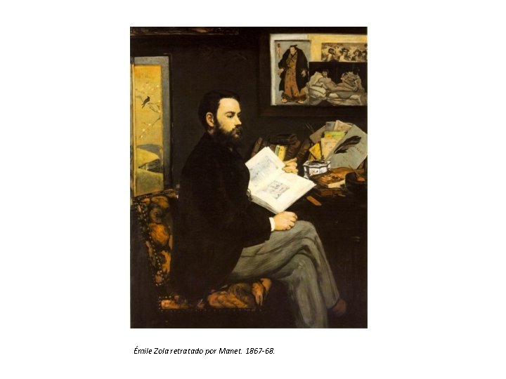 Émile Zola retratado por Manet. 1867 -68. 