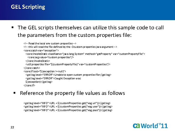 GEL Scripting § The GEL scripts themselves can utilize this sample code to call