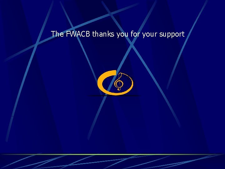 The FWACB thanks you for your support 