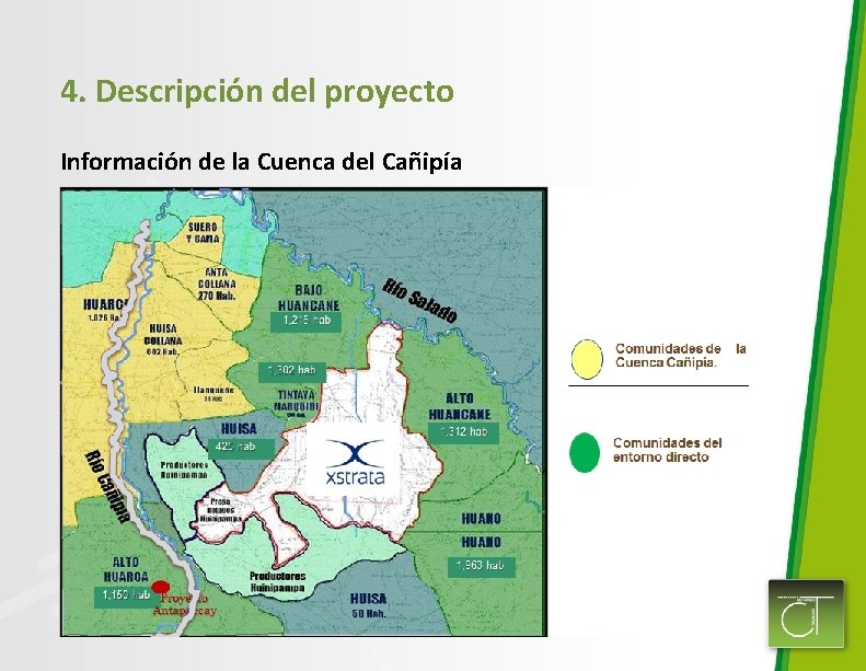 4. Descripción del proyecto Información de la Cuenca del Cañipía 