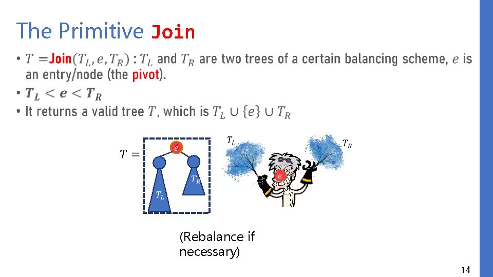 The Primitive Join • 4 2 10 (Rebalance if necessary) 14 