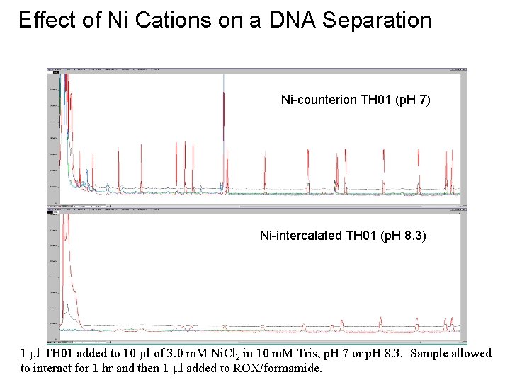 Effect of Ni Cations on a DNA Separation Ni-counterion TH 01 (p. H 7)
