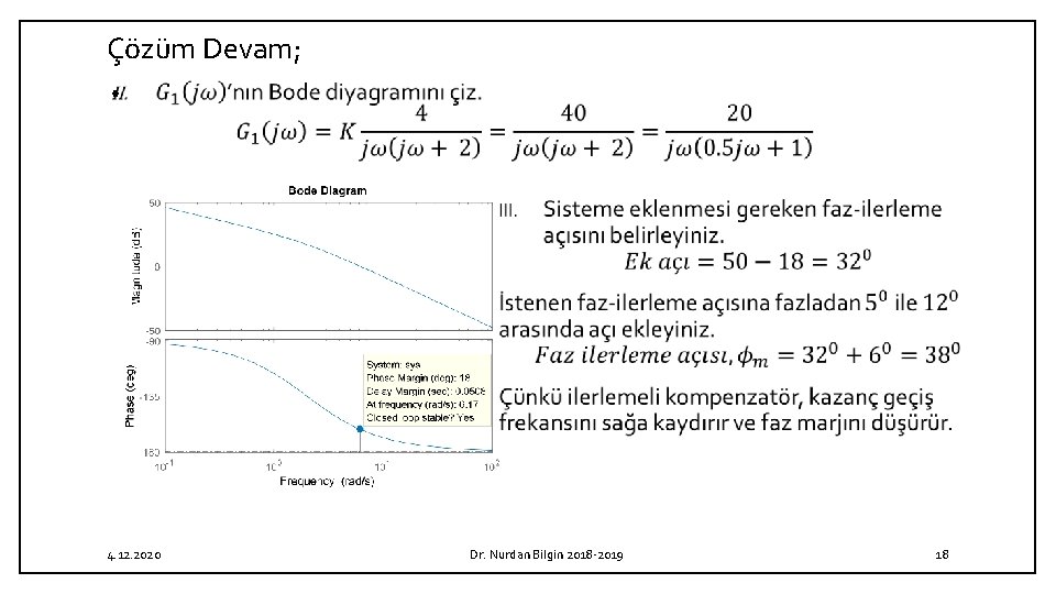 Çözüm Devam; • 4. 12. 2020 Dr. Nurdan Bilgin 2018 2019 18 