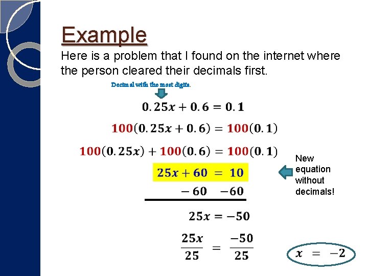Example Here is a problem that I found on the internet where the person Example Here is a problem that I found on the internet where the person