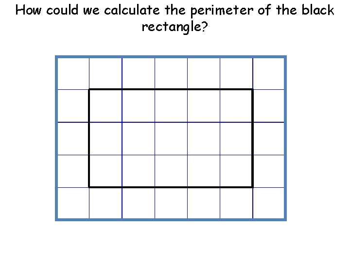 How could we calculate the perimeter of the black rectangle? 