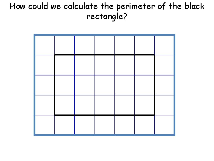 How could we calculate the perimeter of the black rectangle? 