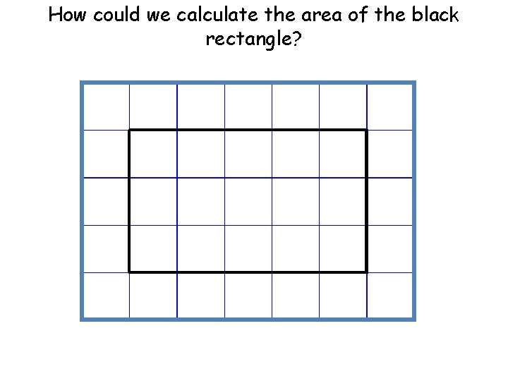 How could we calculate the area of the black rectangle? 