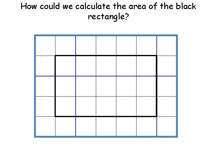 How could we calculate the area of the black rectangle? 