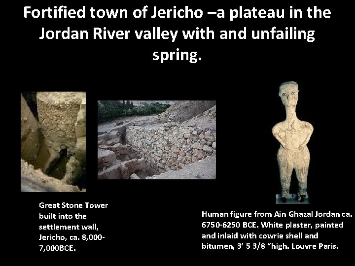 Fortified town of Jericho –a plateau in the Jordan River valley with and unfailing