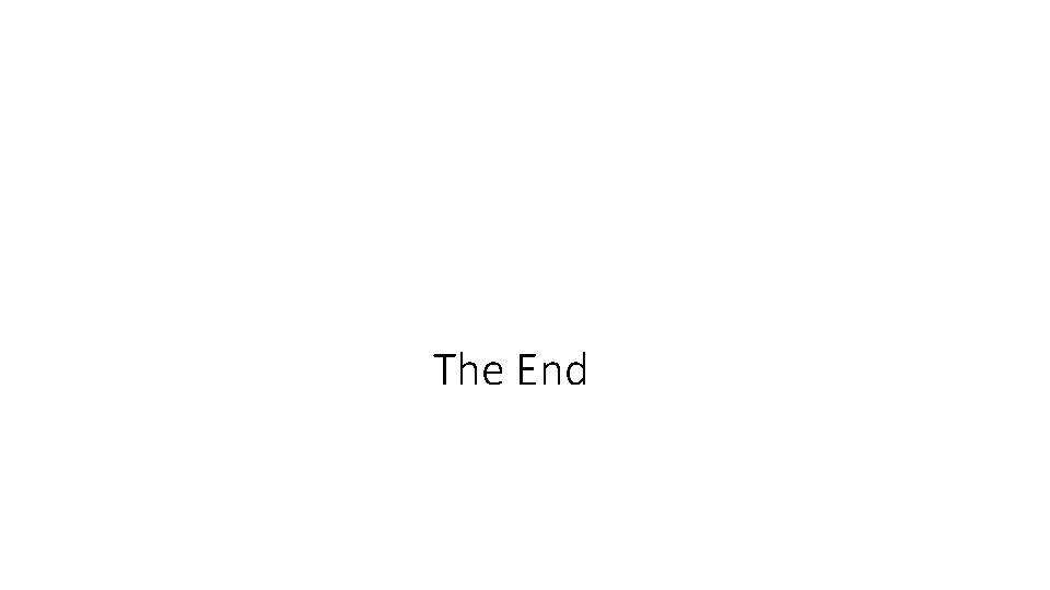 The End 