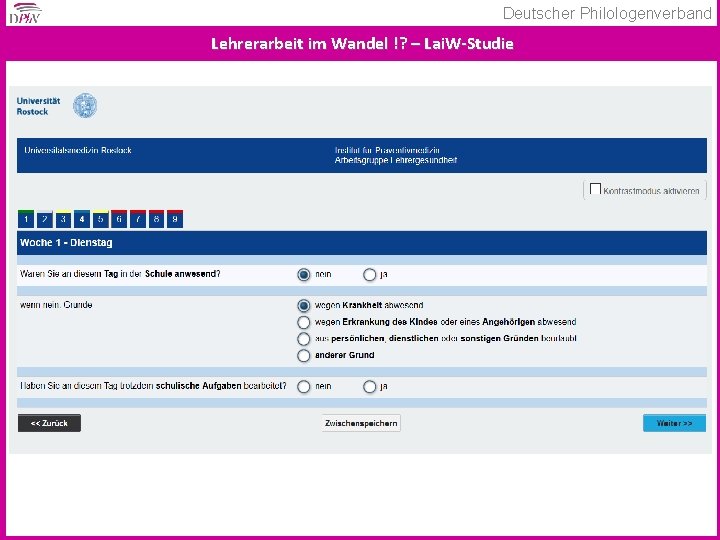 Deutscher Philologenverband Lehrerarbeit im Wandel !? – Lai. W-Studie 