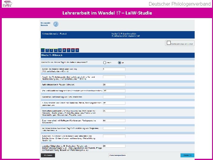 Deutscher Philologenverband Lehrerarbeit im Wandel !? – Lai. W-Studie 