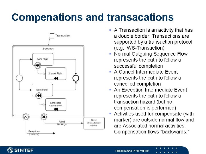 Compenations and transacations Telecom and Informatics 