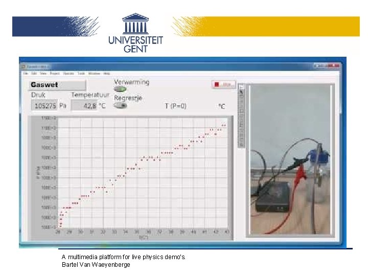 A multimedia platform for live physics demo's. Bartel Van Waeyenberge 