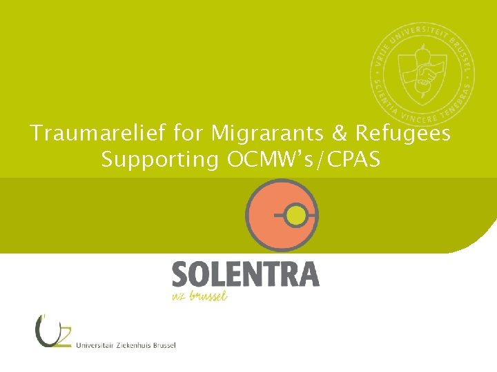 Traumarelief For Migrarants Refugees Supporting Ocmwscpas It Takes