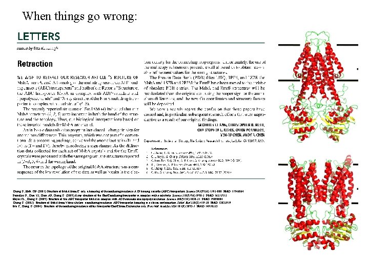 When things go wrong: Chang G, Roth CB. (2001) Structure of Msb. A from