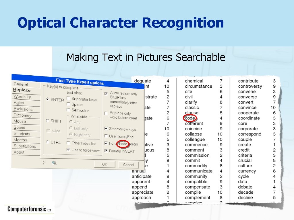 Optical Character Recognition Making Text in Pictures Searchable 