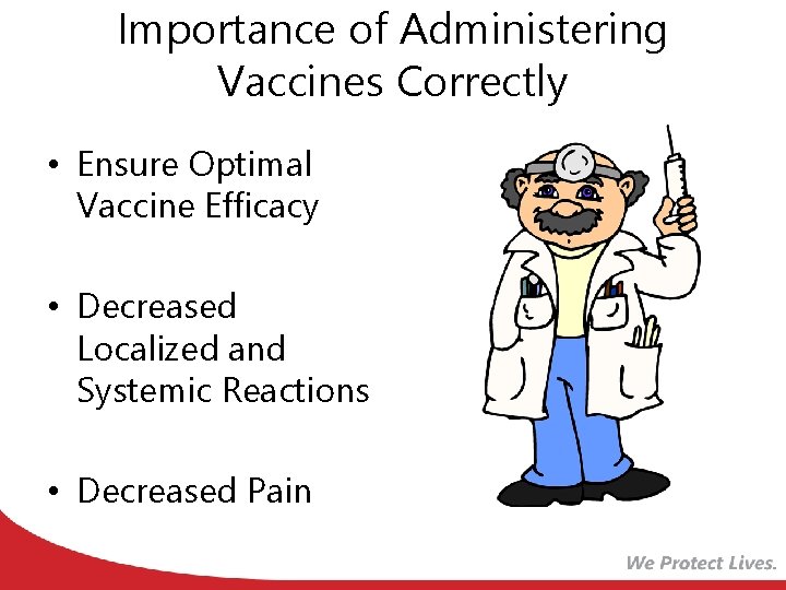 Importance of Administering Vaccines Correctly • Ensure Optimal Vaccine Efficacy • Decreased Localized and