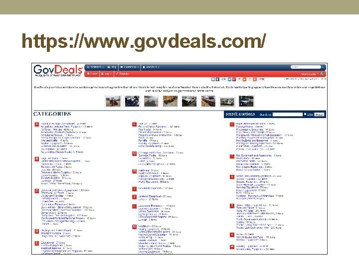 https: //www. govdeals. com/ 