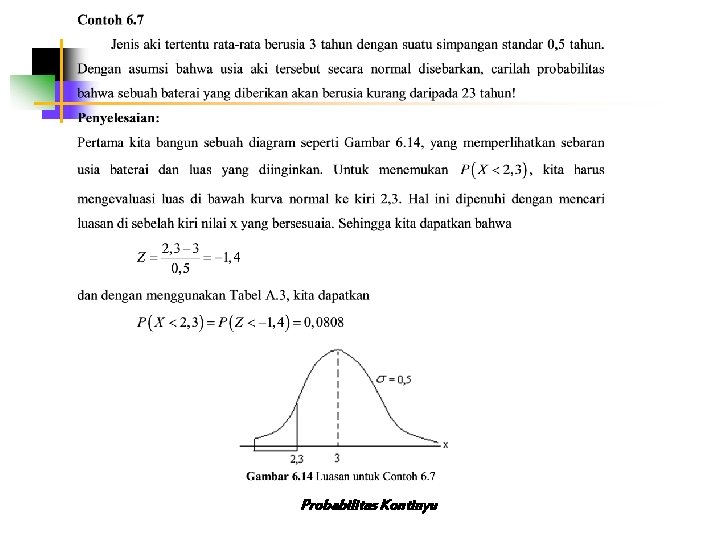 Probabilitas Kontinyu 