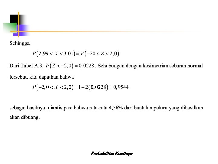 Probabilitas Kontinyu 