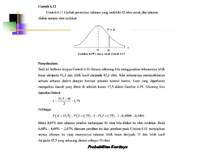 Probabilitas Kontinyu 