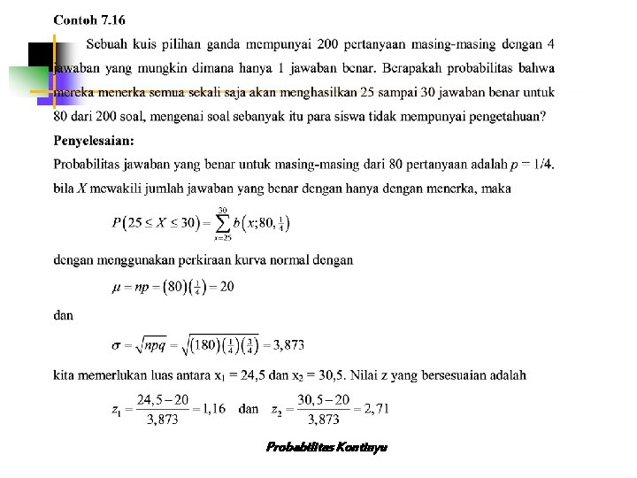 Probabilitas Kontinyu 