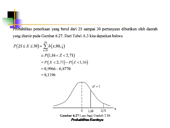 Probabilitas Kontinyu 
