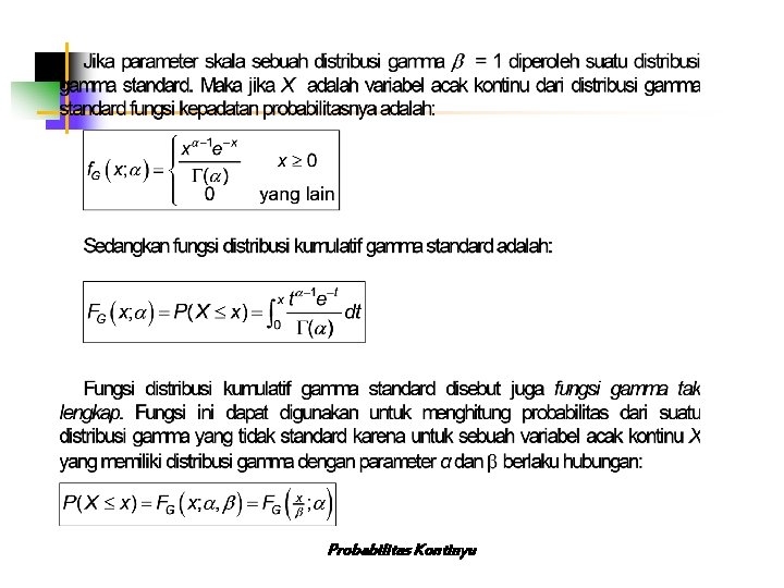 Probabilitas Kontinyu 