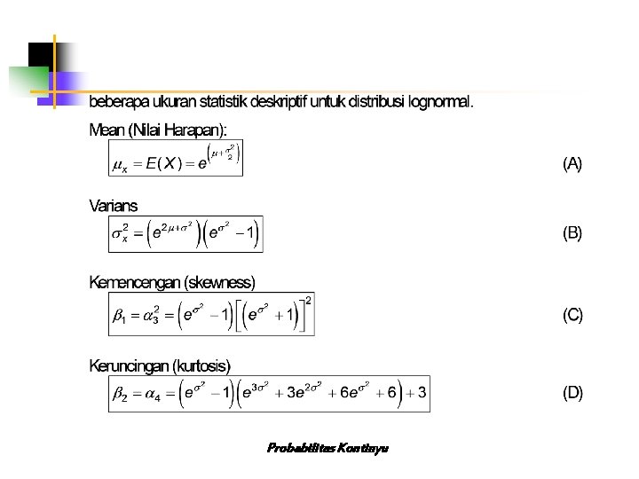 Probabilitas Kontinyu 