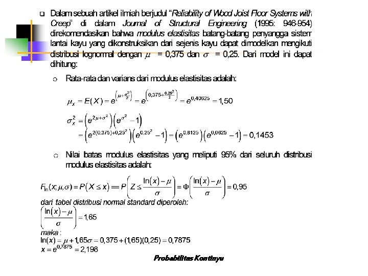 Probabilitas Kontinyu 